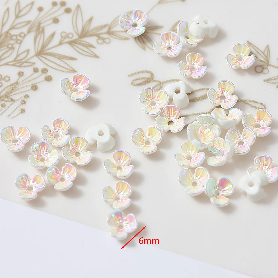 Mini Resin Flower Petals For Jewelry Making - 100pcs, 6mm