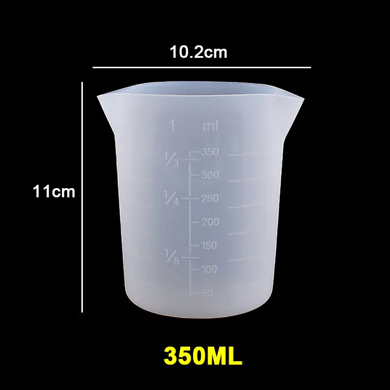 30ML-1000ML Silicone Measuring Cups - Transparent for Epoxy Resin or Candle Making Projects