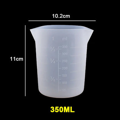 30ML-1000ML Silicone Measuring Cups - Transparent for Epoxy Resin or Candle Making Projects