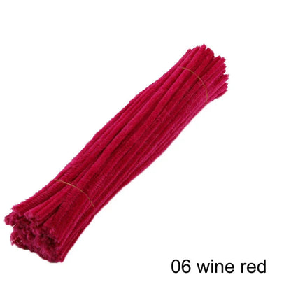 50pcs Colorful Chenille Stems Pipe Cleaners - Choose mixed or individual colors