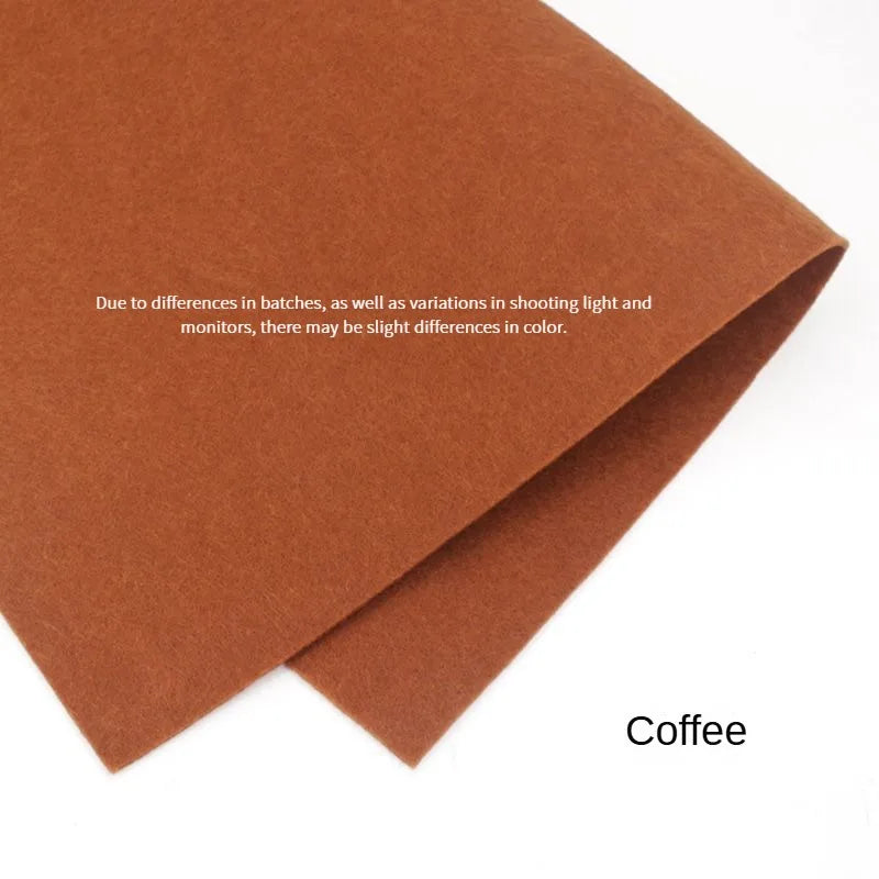 Coffee brown felt fabric 50x50cm
