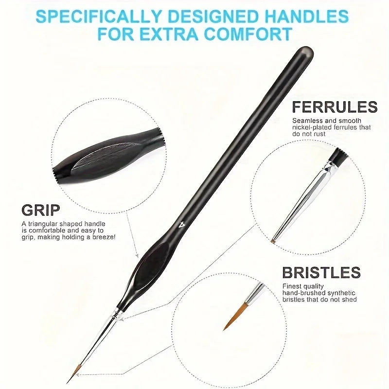 11pcs Precision Paint Brush Set for Fine Detail