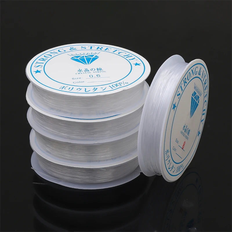 0.25/0.3/0.35/0.4/0.45/0.5/0.6/0.8mm Strong Nylon Beading Thread - Clear Non-Stretch