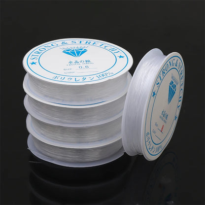 0.25/0.3/0.35/0.4/0.45/0.5/0.6/0.8mm Strong Nylon Beading Thread - Clear Non-Stretch