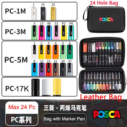 POSCA Multi-Color Marker Pen Set with case