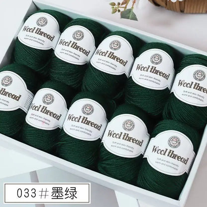 500g Box Set of Skin-friendly 4ply Merino Wool Yarn