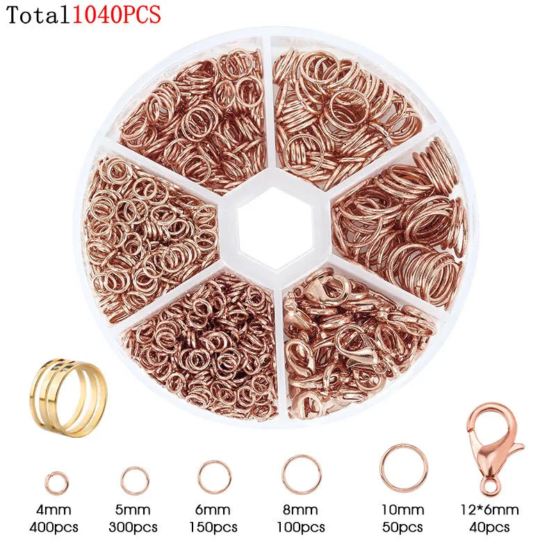 Various Jewelry Finding Kits for Making Earrings. Bracelets, Necklaces: Lobster Clasps, Open Jump Rings, Tools. Jewelry Making Supplies