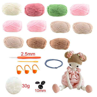 Girl Dolls and Assorted Crochet Kits - Santa, Mrs. Clause and Elfs