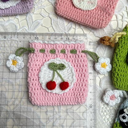 Crocheted Draw-stringed Pouch