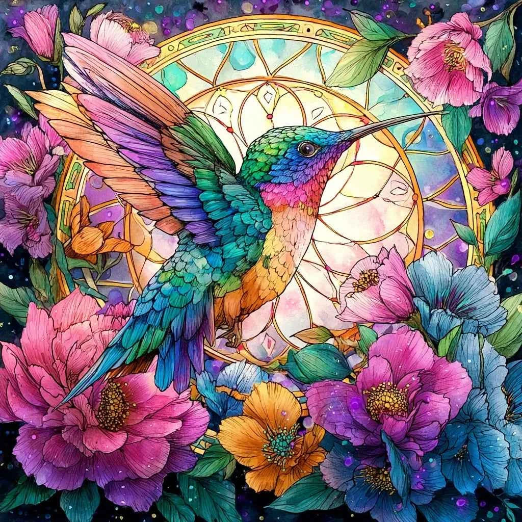 Bird & Butterfly Diamond Painting, Full Round, 4 Designs and 4 Sizes