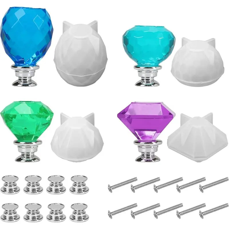 4 Pcs Door or Drawer Pull Molds For Epoxy Resin