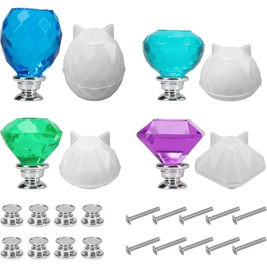 4 Pcs Door or Drawer Pull Molds For Epoxy Resin