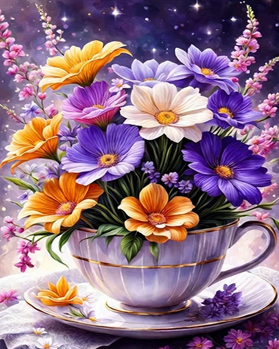 Paint By Number Flower Kits