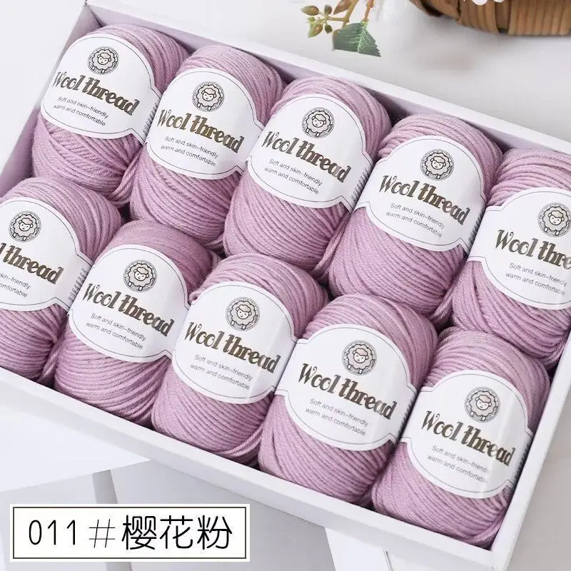 500g Box Set of Skin-friendly 4ply Merino Wool Yarn