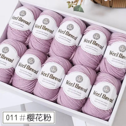 500g Box Set of Skin-friendly 4ply Merino Wool Yarn