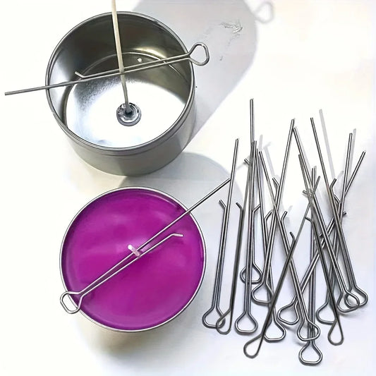 Candle Wick Centering Tools — Metal Clips, Pre-Waxed Wicks, Wick Stickers & Wooden Holders