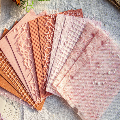 16 Sheets/pack Handmade Textured Paper for Scrapbooking, Collage
