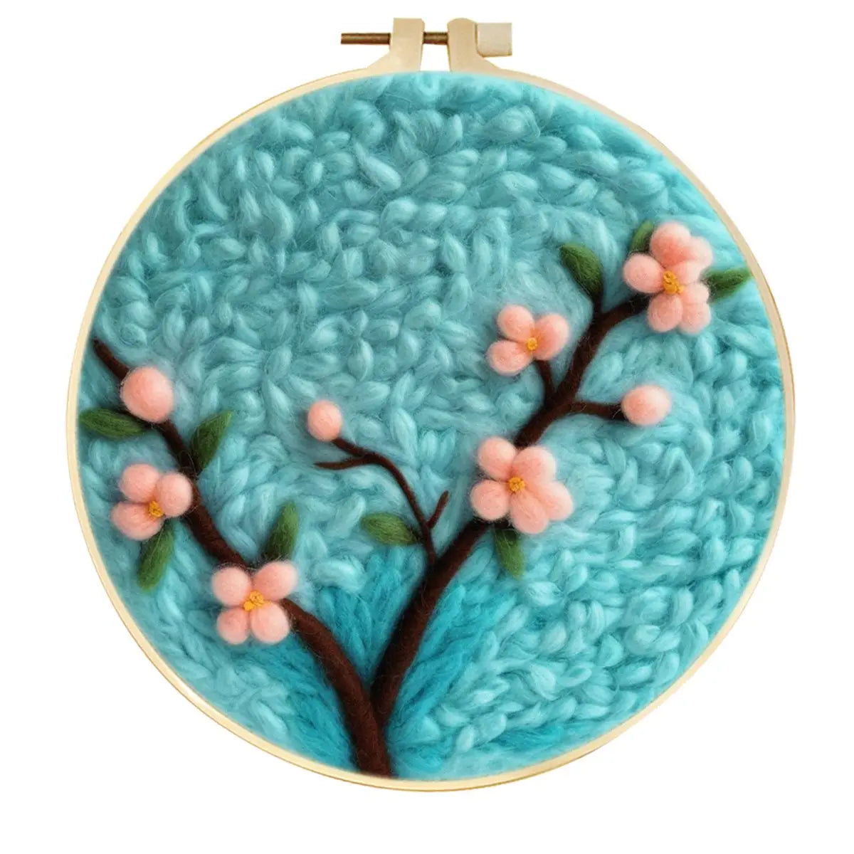 Wool Needle Felting Kits of Flowers with Frame