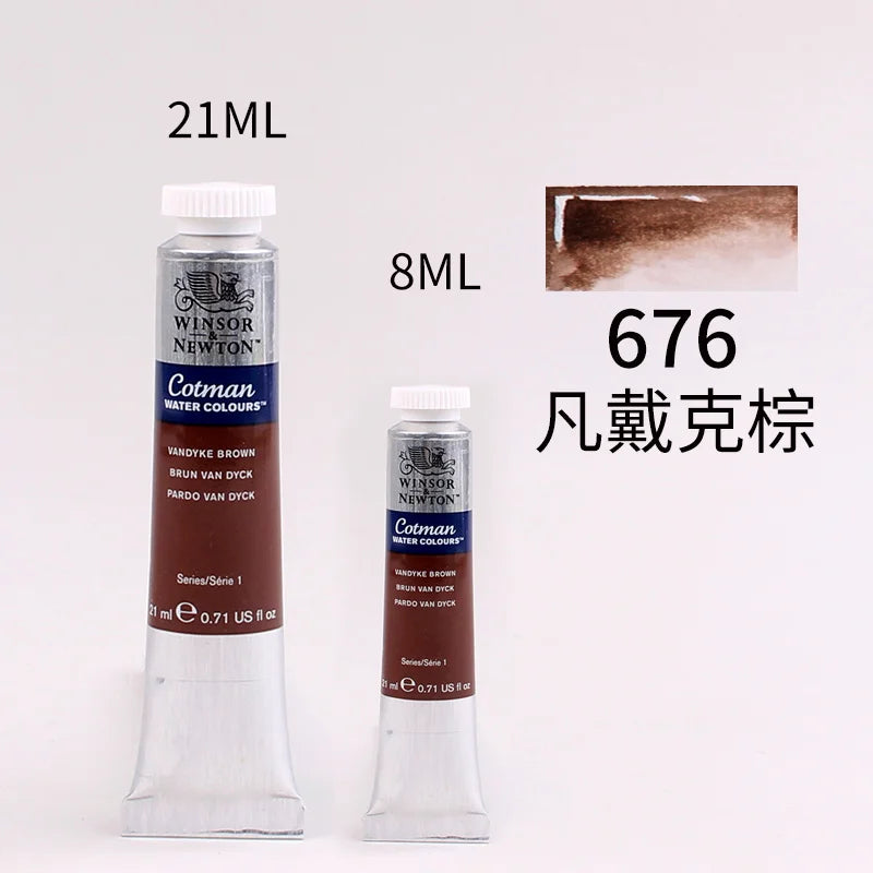 WINSOR＆NEWTON 8ml or 21ml Watercolor Paint Tubes
