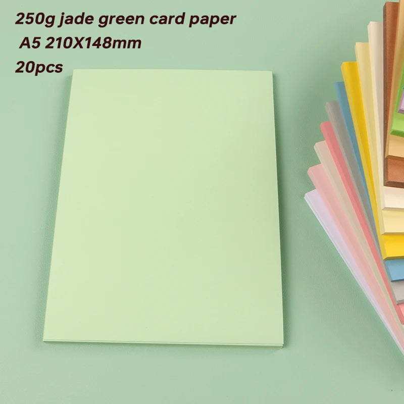 20 Pieces of Card Stock Colored Paper for Scrapbooking