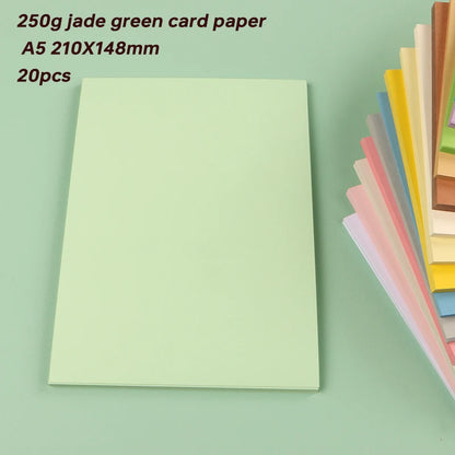 20 Pieces of Card Stock Colored Paper for Scrapbooking