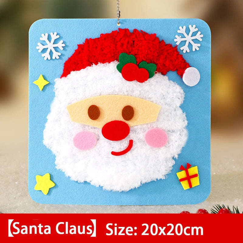 Santa Clause size 20x20cm, wool needle felting for kids