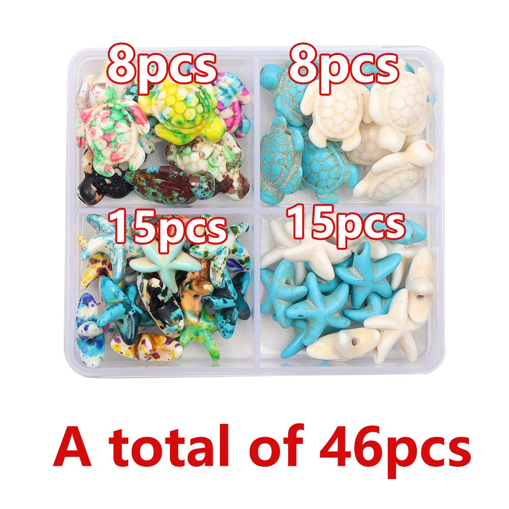 6/46/558pcs Multi-color Ocean Series Beads