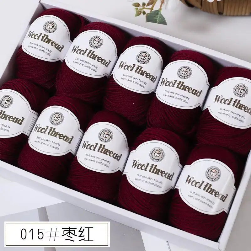 500g Box Set of Skin-friendly 4ply Merino Wool Yarn