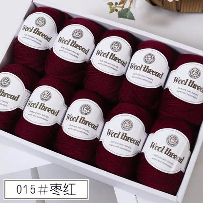 500g Box Set of Skin-friendly 4ply Merino Wool Yarn