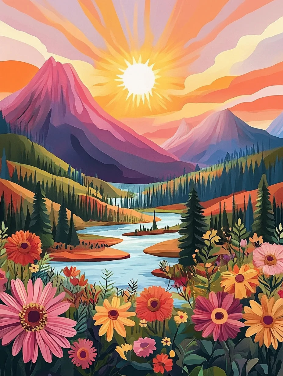 Impressionistic Mountain Landscapes - Painting By Numbers