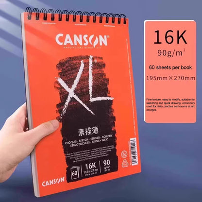 Canson XL Watercolor Sketchbook 16K/32K Spiral Bound Pad