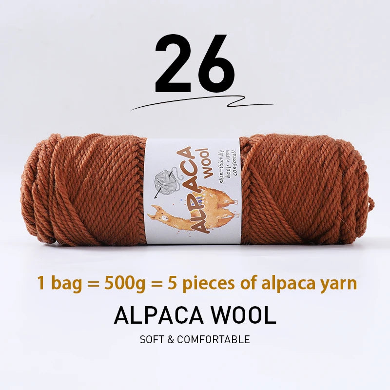 500g (5 pieces) High-Quality Alpaca Wool