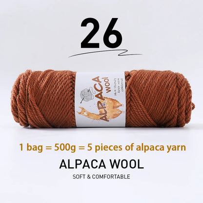 500g (5 pieces) High-Quality Alpaca Wool
