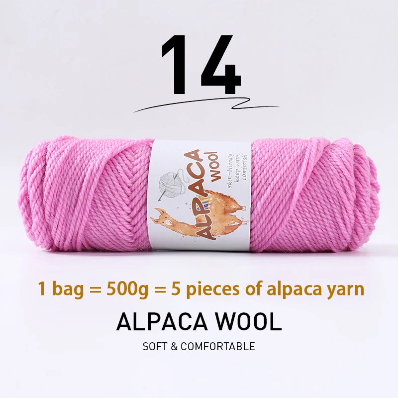 500g (5 pieces) High-Quality Alpaca Wool