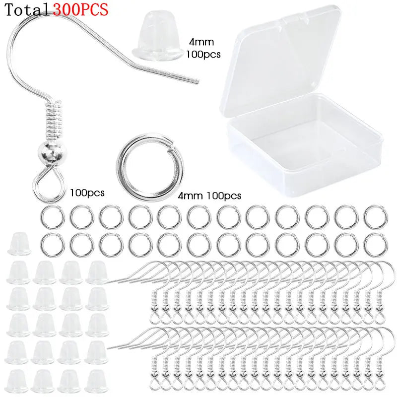 Various Jewelry Finding Kits for Making Earrings. Bracelets, Necklaces: Lobster Clasps, Open Jump Rings, Tools. Jewelry Making Supplies