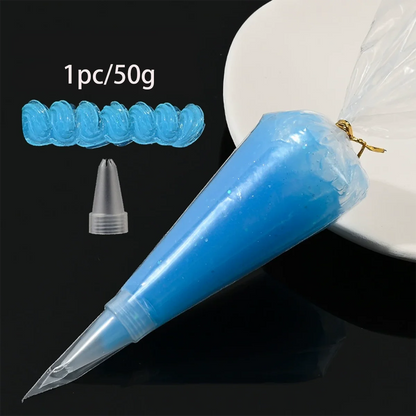 50g Crystal Clear Jelly Glue for DIY Crafts | Simulated Cream Glue | Phone Case Decoration, Party Favors, Art Supplies (Non-Toxi