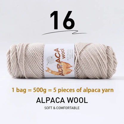 500g (5 pieces) High-Quality Alpaca Wool
