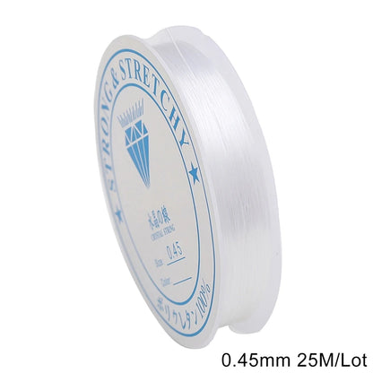 0.25/0.3/0.35/0.4/0.45/0.5/0.6/0.8mm Strong Nylon Beading Thread - Clear Non-Stretch