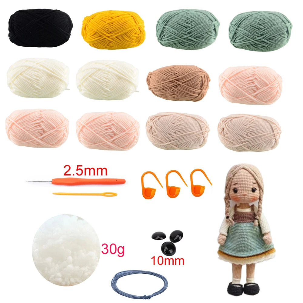 Girl Dolls and Assorted Crochet Kits - Santa, Mrs. Clause and Elfs