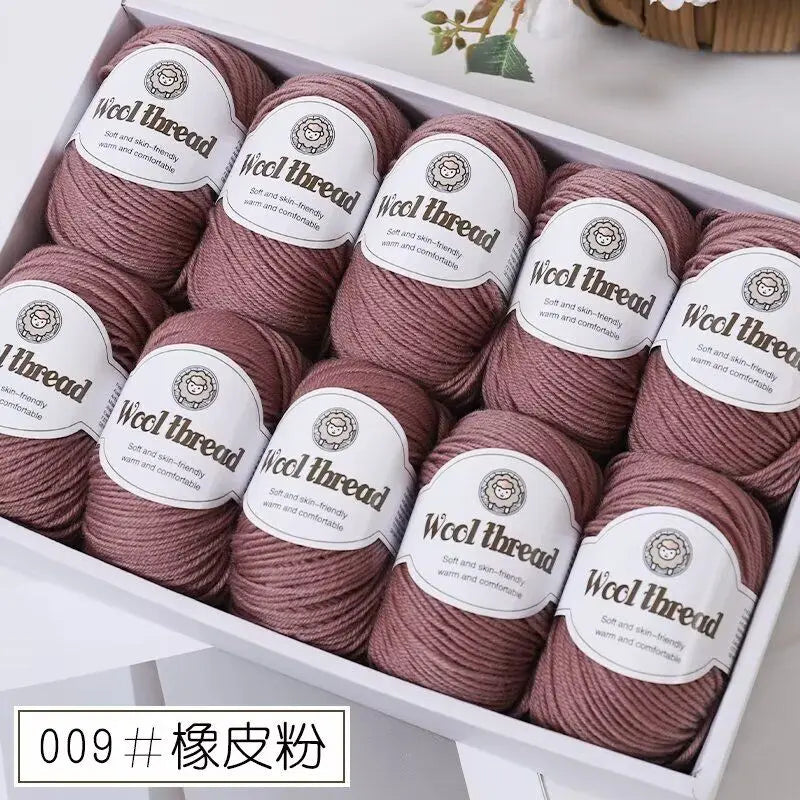 500g Box Set of Skin-friendly 4ply Merino Wool Yarn