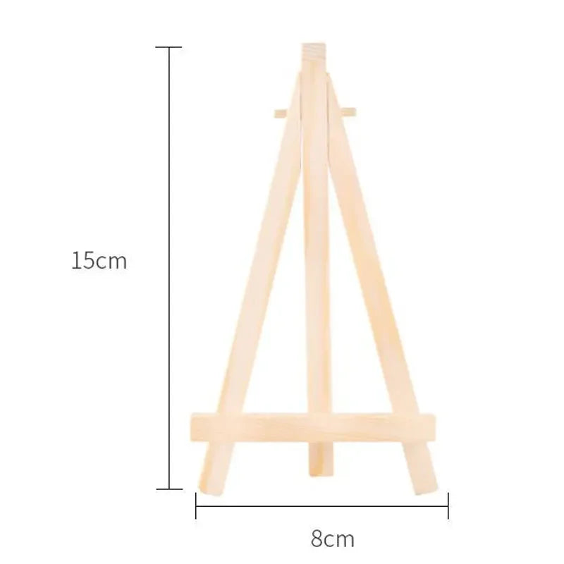 Mini Tripod Easels Small Display Stand Painting Holder Wood Stand Art Supplies for Photo Crafts Paintings Artworks Natural Wood