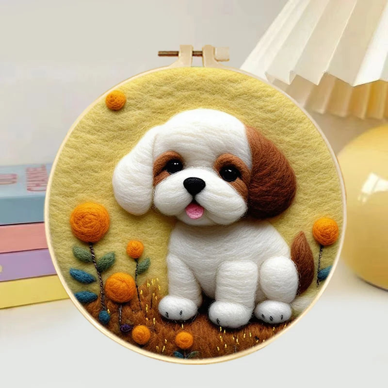 Cute Dogs and Cats Needle Felting Kits