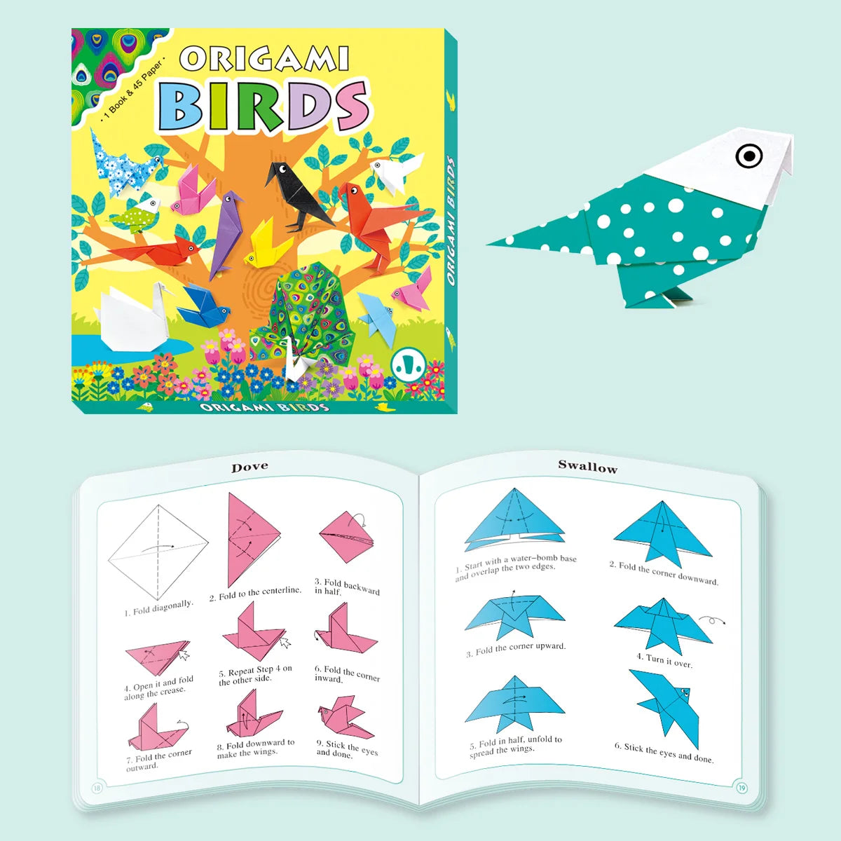 Origami Bugs, Farm or Birds Kit