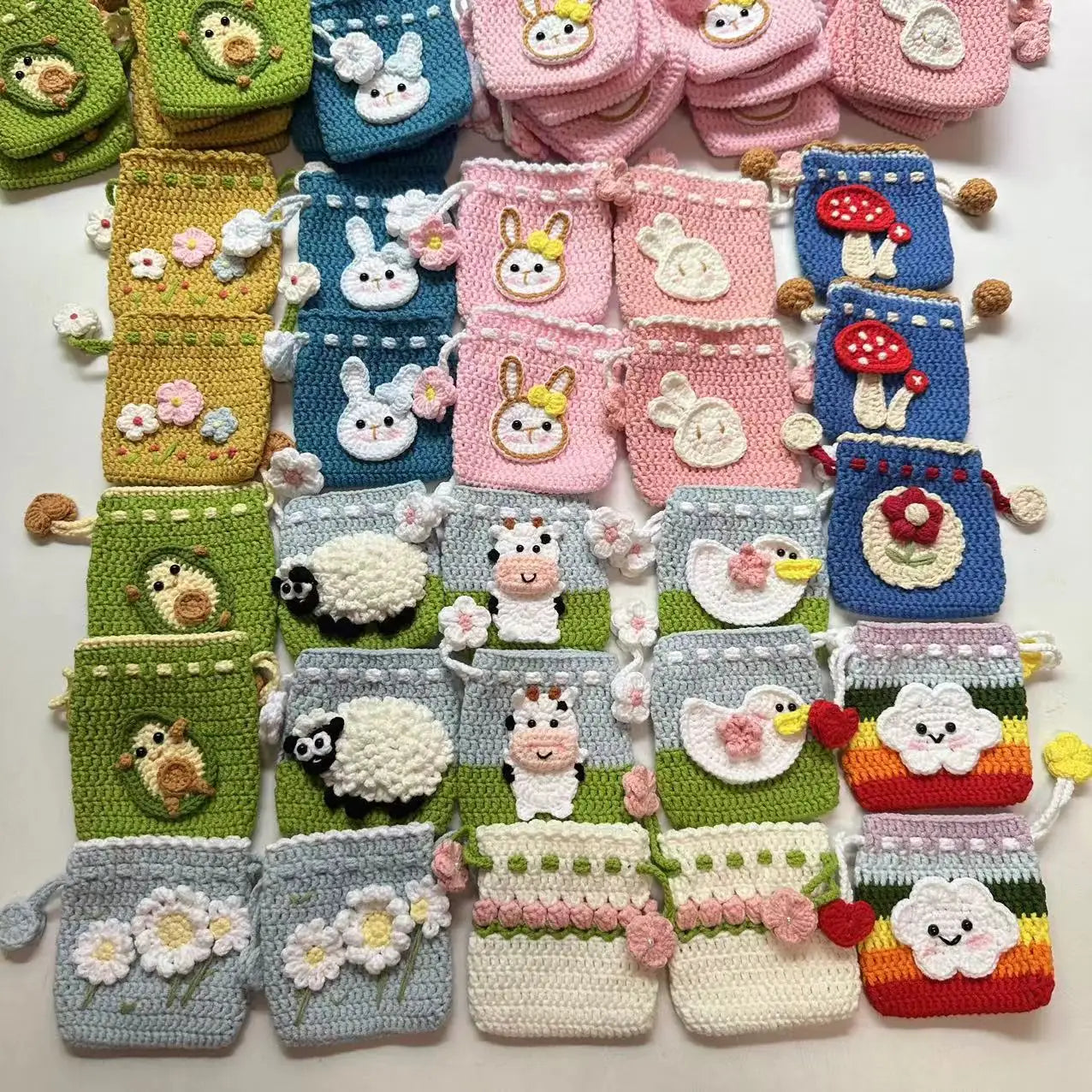 Crocheted Draw-stringed Pouch