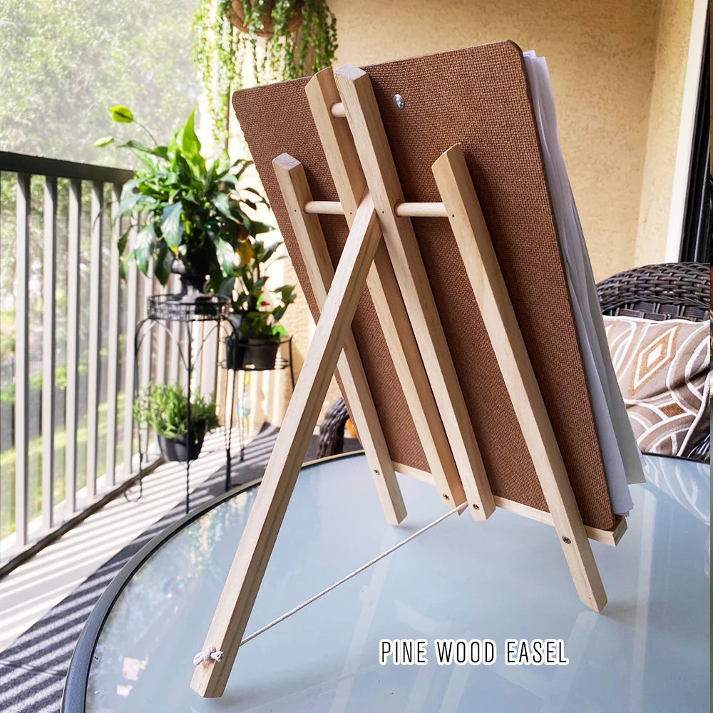Wooden Trapezoidal Easel, Foldable