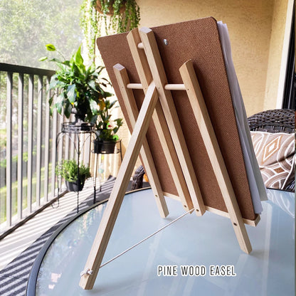 Wooden Trapezoidal Easel, Foldable