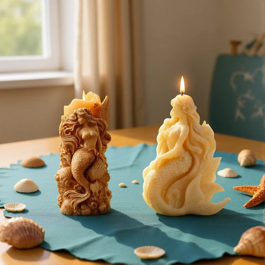 Silicone Mermaid Molds for Candle Making - 2 styles to choose from