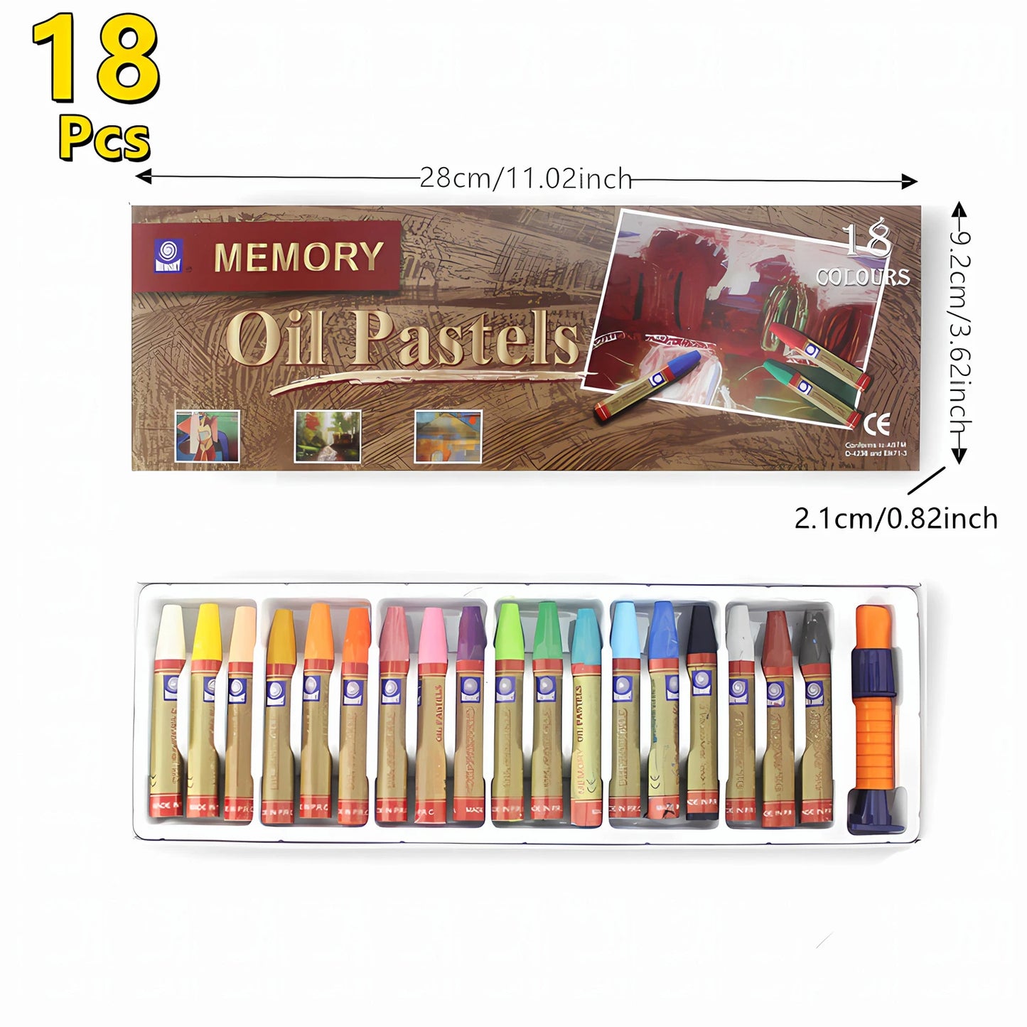 12, 18, 24 or 36 Colors Artist Soft Oil Pastel Set