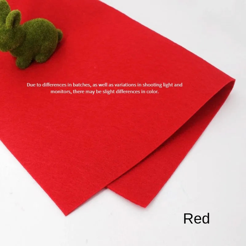 Red felt fabric 50x50cm