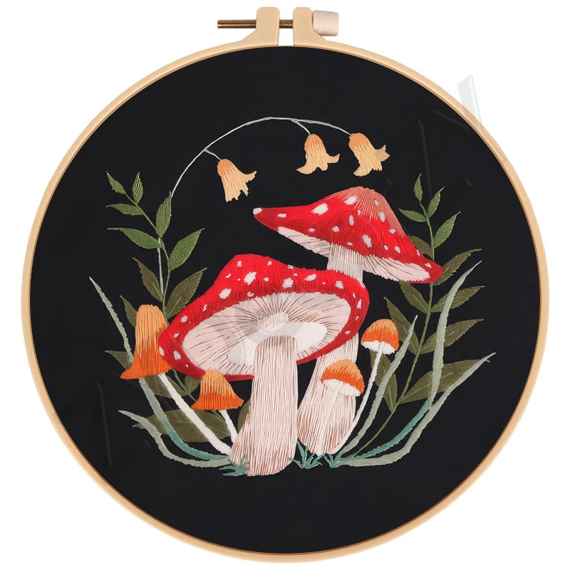 Butterfly, Animals and Flowers Embroidery Kits - 20x20cm
